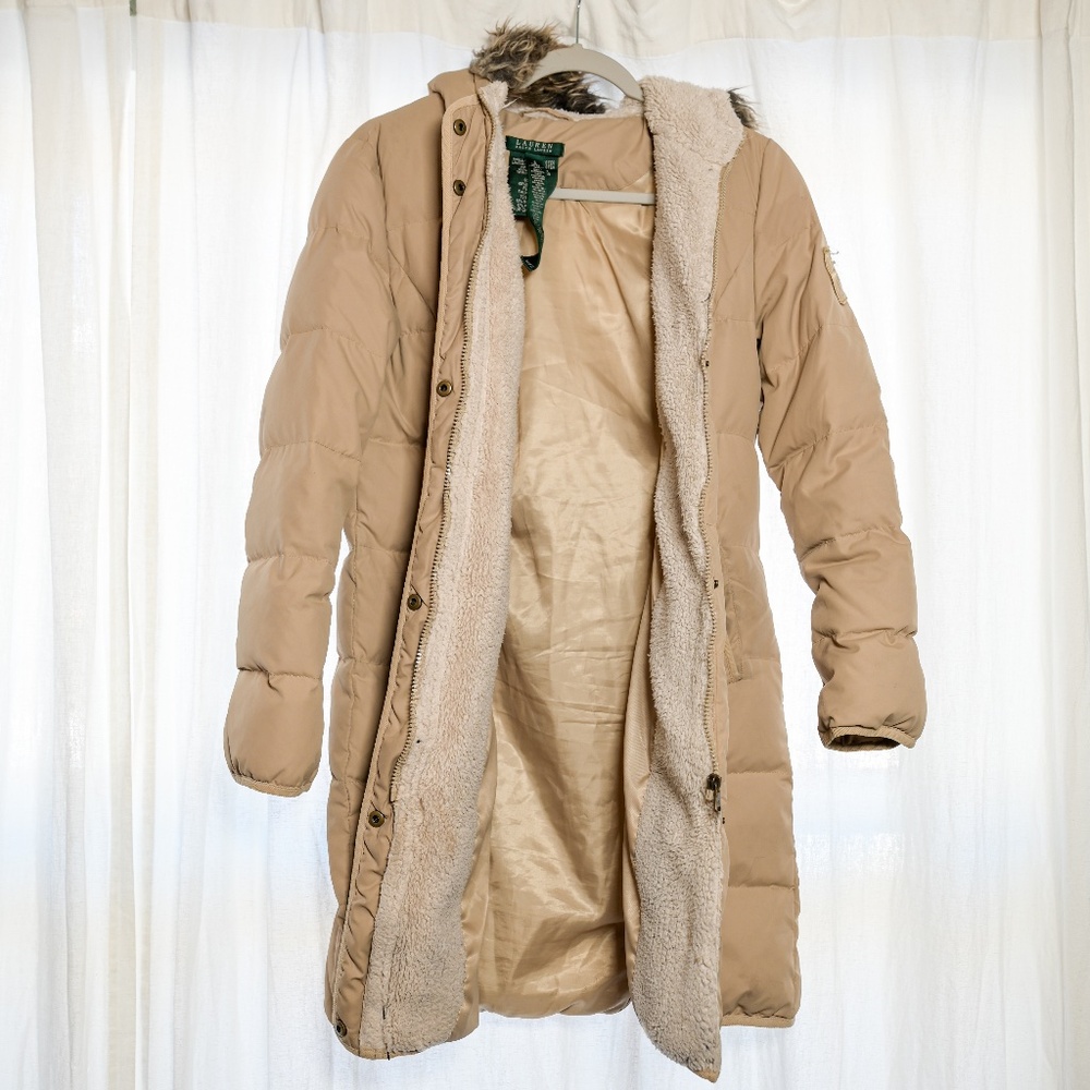 Long down winter jacket. Women's XS. Ralph Lauren.